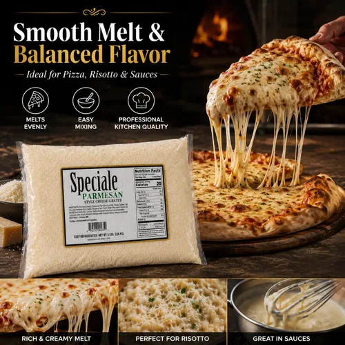 Miniatura 5 de Speciale Queso parmesano rallado de estilo italiano, bolsa a granel de 5 libras, queso rallado fino de primera calidad para pasta, pizza, sopas