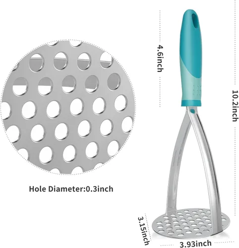Miniatura 7 de Joyoldelf Triturador de Papas de Servicio Pesado, Triturador Integrado de Acero Inoxidable Herramienta de Cocina y Triturador