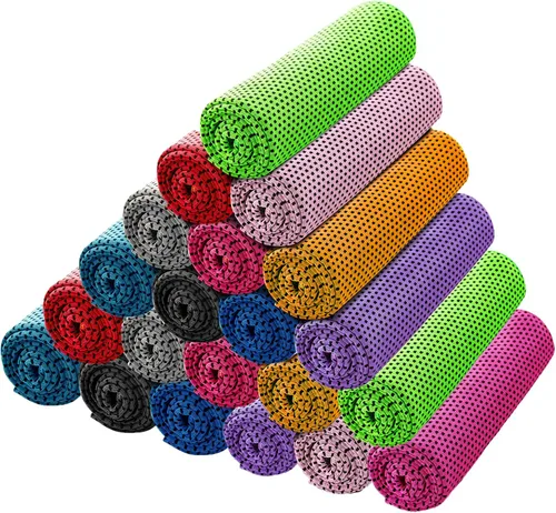 Miniatura 8 de Ponpon 10 toallas de enfriamiento para el cuello y la cara, toalla de enfriamiento de microfibra para gimnasio, viajes, yoga, campamento, correr