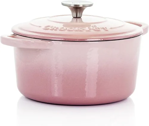 Miniatura 34 de Crock-Pot Artisan - Cacerola redonda esmaltada de hierro fundido estilo horno holandés, 3 cuartos de galón, verde pistacho