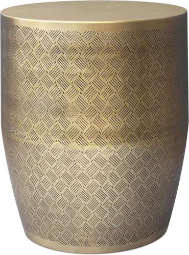 Miniatura 20 de SIMPLIHOME Johnsen Mesa de Metal - Mesa auxiliar redonda de hierro sólido de 15 pulgadas de ancho en latón antiguo, mesa lateral o de esquina boho