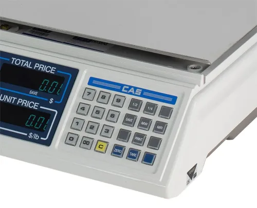 Miniatura 4 de CAS S-2000-30 Báscula electrónica de cálculo de precios, capacidad de 30 libras, rango único, báscula comercial de alimentos certificados por NTEP