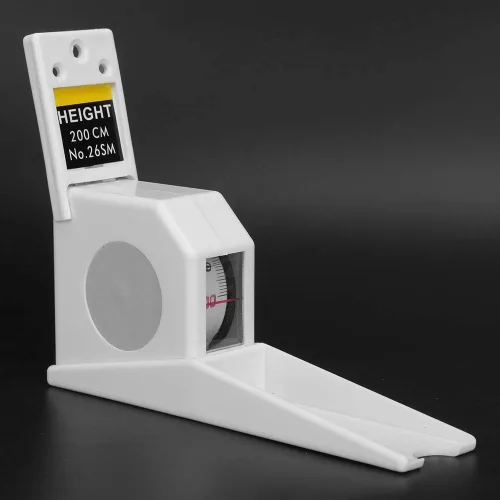 Miniatura 3 de Medición de altura, medidor de estatura de crecimiento montado en la pared, cinta métrica de altura de metal retráctil para niños y adultos (blanco)