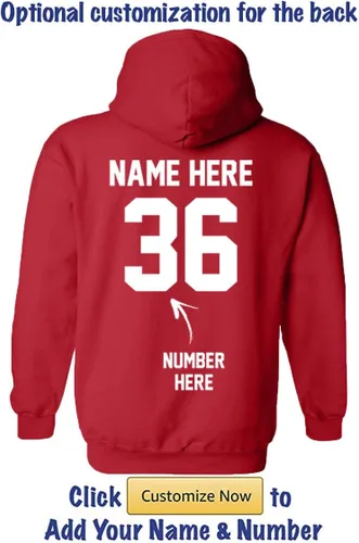 Miniatura 2 de Sudaderas con capucha King Queen, añade tu nombre y número, suéteres a juego para parejas