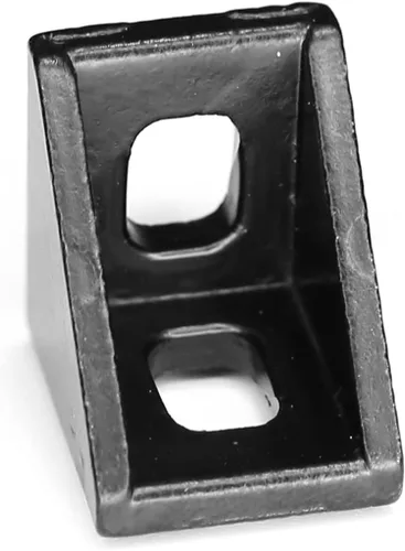 Miniatura 6 de Juego de 20 conectores de perfil de extrusión de aluminio de la serie 2020, 20 soportes de esquina, con 40 tuercas en T y tornillo hexagonal M5×8