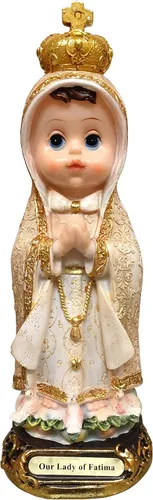 Estatua de Fátima del Niño del Estilo Innovador de 8 Pulgadas Estatua de Fátima Virgen Católica Virgen Santa Fátima Estatua Bebé Escultura