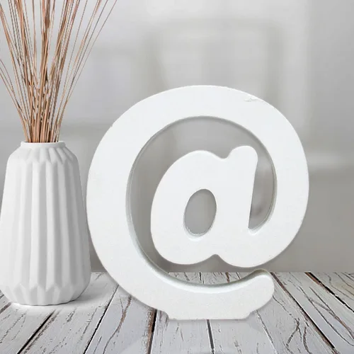 Miniatura 8 de AOCEAN Letras de madera blanca de 4 pulgadas sin terminar para decoración de pared, letras decorativas de pie en rodajas, decoración de tablero
