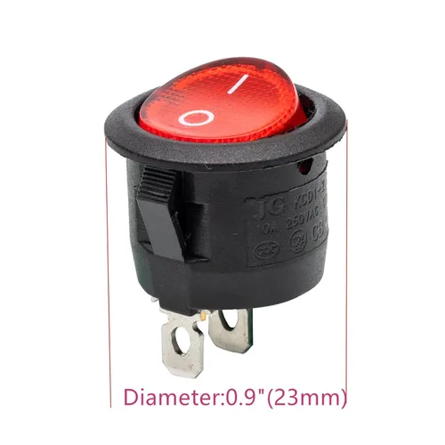 Miniatura 3 de 2 piezas de 2 pines se adaptan al interruptor de encendido o interruptor de luz para juguetes de automóvil para niños, botón de encendido