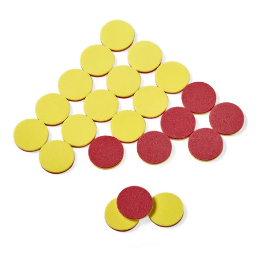 Miniatura 7 de hand2mind Contadores de espuma de dos colores, rojo y amarillo, manipulantes, chips, bingo matemático, 200
