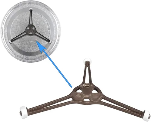 Miniatura 5 de 2 soportes para tocadiscos de microondas para horno de microondas de 9.6 pulgadas, placa giratoria plana de vidrio, soporte de bandeja de placa