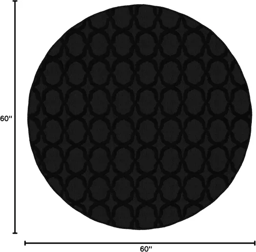 Miniatura 84 de Garland Rug Sparta - Alfombra antideslizante de polipropileno de 2 pies x 12 pies, color negro, ideal para salas de estar y pasillos, elegante