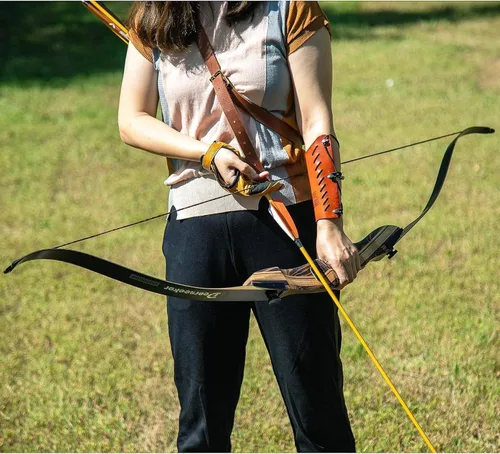 Miniatura 5 de Deerseeker Archery 62" Takedown Recurve Bow Set with Right Hand & Left-Handed Riser Laminated Limbs 20-60 lbs for Adults & Youth, Archery Practice &