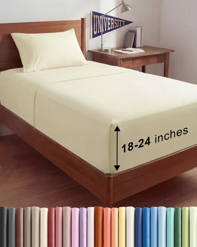 Miniatura 162 de Sábanas King divididas con bolsillos extra profundos, sábanas transpirables y refrescantes de 5 piezas, sábanas de lujo para hotel, suaves, sin 22
