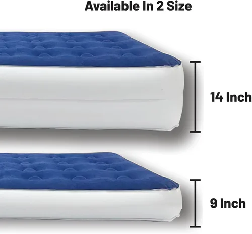 Miniatura 4 de Treaton, Colchón inflable de lujo duradero de 9 pulgadas con tecnología Comfort Coil y bomba de alta capacidad, bueno para campamento, hogar