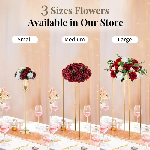 Miniatura 18 de NUPTIO Centros de mesa de flores para mesas de boda: arreglo de bolas de flores artificiales rosa y blanco para bodas, fiestas, 2 piezas de rosas
