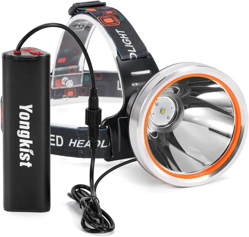 Luz de Caza de Mapache, Potente Lámpara de Cabeza Super Brillante LED, Foco Recargable, Impermeable, para Caza Nocturna al Aire Libre, Camping,