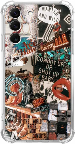 Miniatura 6 de Funda estética de collage para Samsung Galaxy S23 Ultra, patrón de citas positivas, funda de TPU suave de moda compatible con Galaxy S23 Ultra