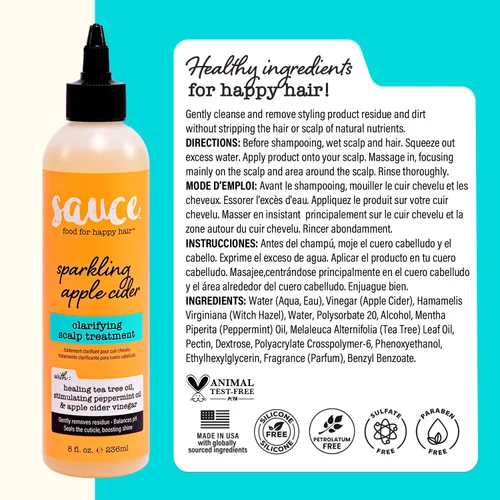 Miniatura 9 de SAUCE BEAUTY Tratamiento aclarador del cuero cabelludo (8 onzas líquidas) Limpiador espumoso para el cuero cabelludo y el cabello, removedor