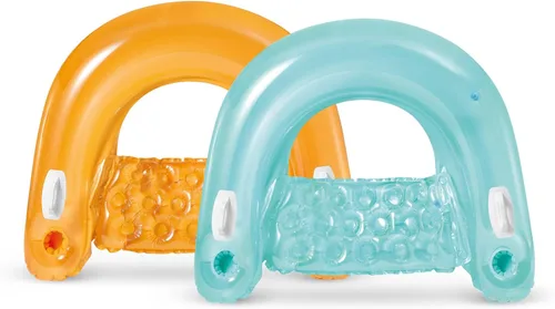 Intex 58859EP Sit 'N Float Flotador inflable para piscina: Reposera con portavasos incorporados – Asas resistentes – Capacidad de peso de 220 lb –