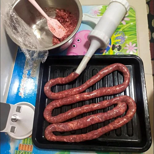 Miniatura 5 de Funda de salchicha comestible para secado, tubo de funda de salchicha seca comestible para salchichas caseras con sabor para máquina de hacer