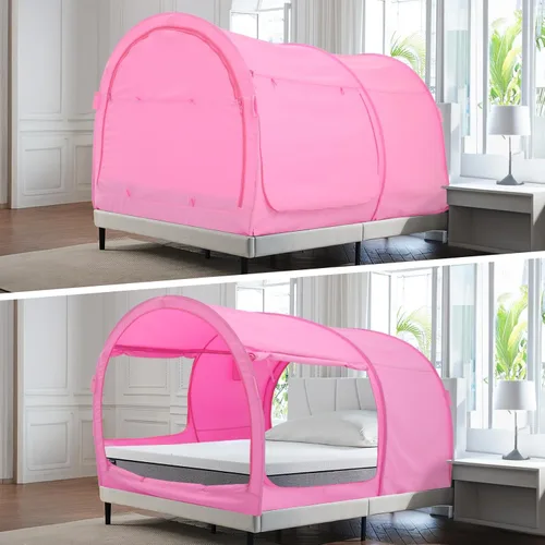 Miniatura 18 de Alvantor Tienda de campaña con dosel para cama, tiendas de campaña de ensueño, espacio de privacidad, tamaño individual, tiendas de campaña