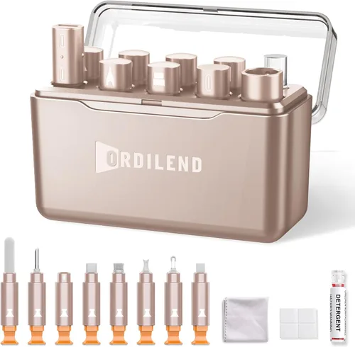 Miniatura 9 de Ordilend Kit de limpieza para iPhone para limpiador de puerto de carga, multiherramienta de reparación de limpiador de iPhone, cable Lightning, kit