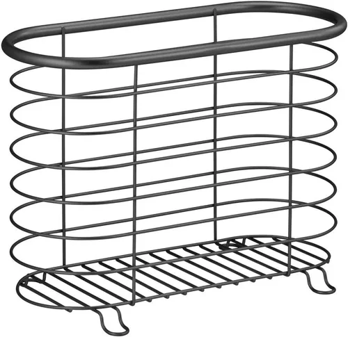 Miniatura 5 de mDesign Revistero para Baño, Oficina, Entrada - Negro Mate