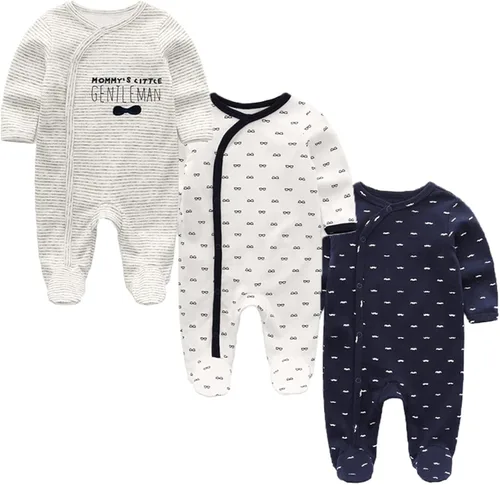 Miniatura 4 de ZAV Ropa unisex para bebés, paquete de 5 mamelucos de manga corta y 3 mamelucos con pies para bebé