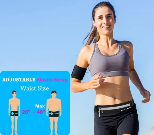 Miniatura 4 de Cangurera delgada para correr para mujeres y hombres, soporte para teléfono para corredores, bolsa de regalo, bolsa de entrenamiento, cinturón