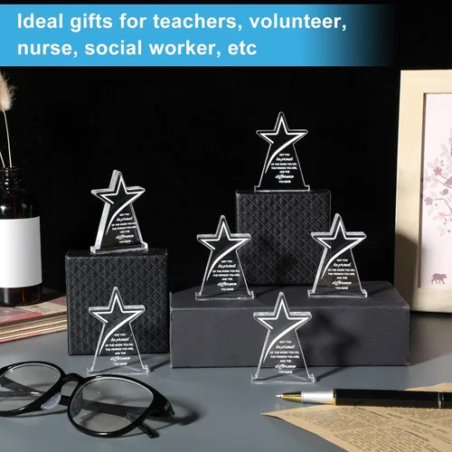 Miniatura 4 de Huquary Premios de agradecimiento a los empleados para el compañero de trabajo del mes Trofeo Acrílico Regalo de agradecimiento a granel Be Proud of