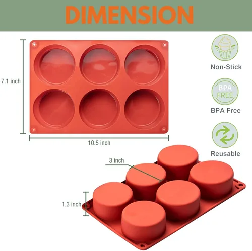 Miniatura 2 de Moldes de silicona para huevos, sartén para frittata, 3 pulgadas de profundidad Starbuc, moldes para bocados de huevo Dash, tazas de silicona, molde