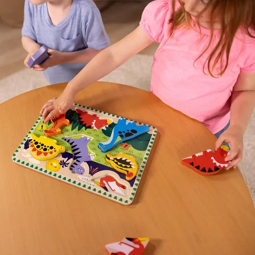 Miniatura 7 de Melissa & Doug dinosaurio Chunky Rompecabezas de madera, Multicolor