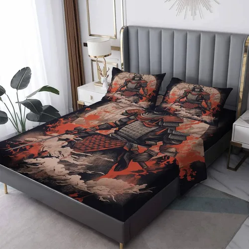 Miniatura 11 de Juego de sábanas tamaño individual: sábanas y fundas de almohada, sábanas y fundas de almohada, microfibra suave y bolsillo profundo y patrón sin