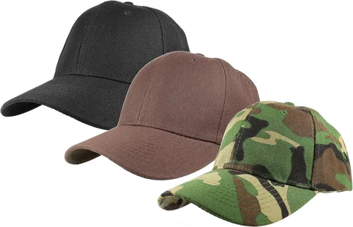 Miniatura 67 de Gelante - Gorra lisa de béisbol ajustable con correa trasera (3 unidades)