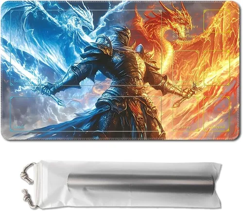 Miniatura 20 de MTG - Tapete de juego de 24 x 14 pulgadas, con parte trasera antideslizante, ideal para entusiastas de los juegos de cartas, tapete de juego TCG