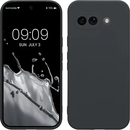 Miniatura 50 de kwmobile Funda compatible con Google Pixel 9 Pro - Funda protectora delgada de TPU para teléfono - Acabado mate suave - Negro mate