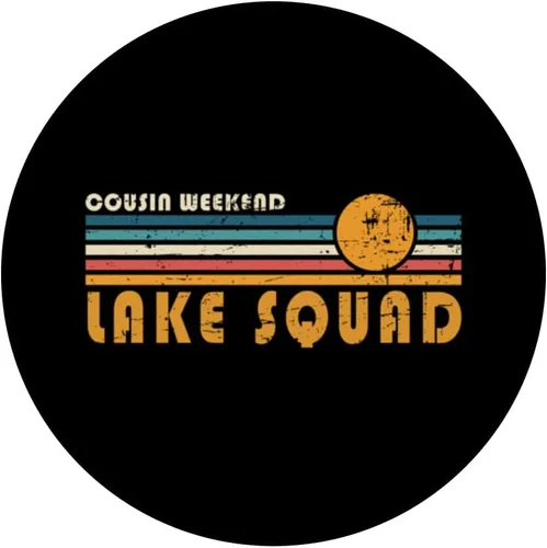 Miniatura 3 de Cousin Weekend Lake Squad - Retro Sunset Matching Family PopSockets Swappable PopGrip