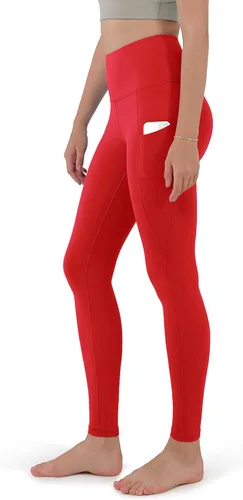 ODODOS - Leggings de yoga de cintura alta para mujer con bolsillos, pantalones de yoga deportivos con control de abdomen, no se transparentan, para