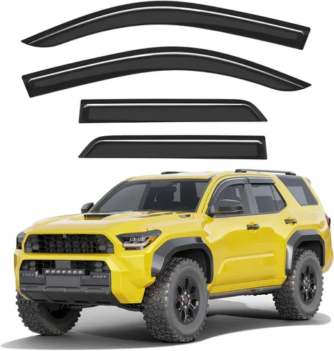 Miniatura 43 de Protectores de lluvia extra gruesos para ventana Chevrolet (Chevy) Silverado GMC Sierra 1500 2500HD 3500HD 3500HD Crew Cab 2019-2026, deflectores