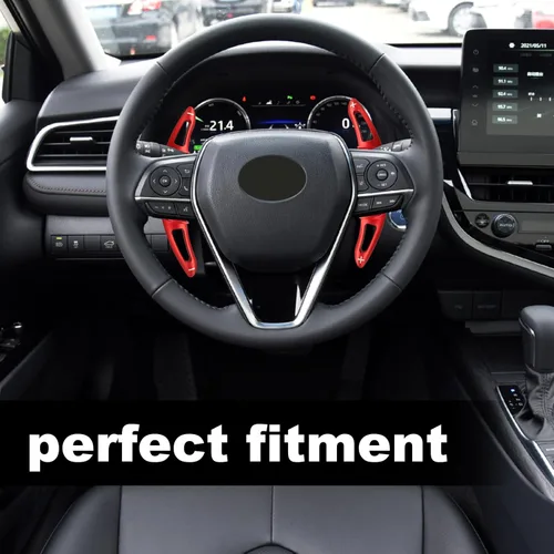 Miniatura 7 de Cubiertas de extensiones de palanca de cambios para volante compatibles con Toyota Camry 2018-2023 para Corolla RAV4 Avalon 2019-2023, extensiones
