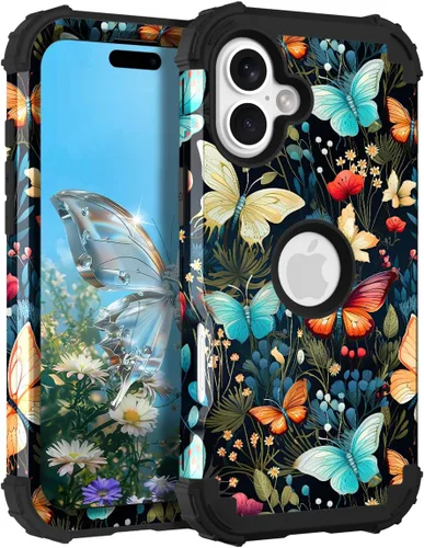 Miniatura 121 de Hocase Funda para iPhone SE 2022/2020, resistente a prueba de golpes, de plástico duro+goma de silicona, funda protectora híbrida para iPhone SE