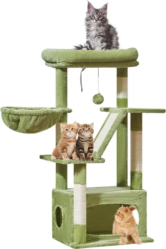 Miniatura 15 de Taoqimiao Árbol para gatos, torre para gatos de 38.5 pulgadas para gatos de interior, adecuado para gatitos con lujoso condominio para gatos