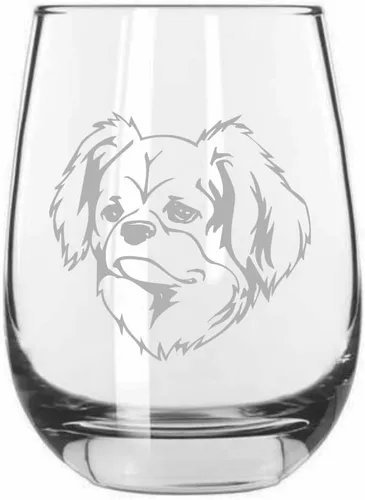 Miniatura 165 de Sakhalin Husky Dog - Copa de vino grabada personalizada de 15.25 onzas sin tallo