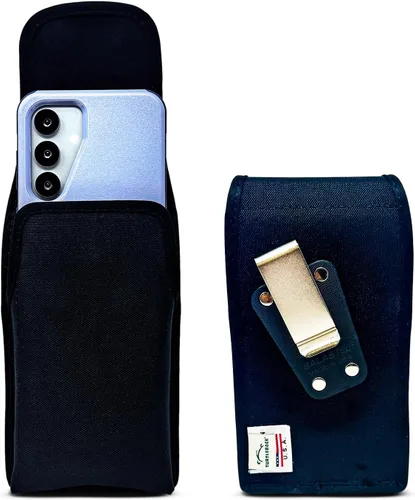Miniatura 15 de Turtleback Funda de cuero de alta calidad para Samsung Galaxy S25-S20 – Soporte de cinturón de teléfono negro para viajes a prueba de golpes, fundas