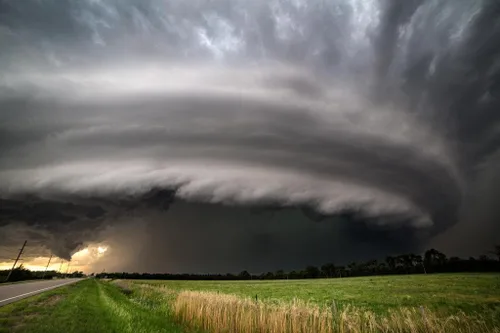 Póster de tormenta Burwell Nebraska Supercell Weather Photo Photograph Cool Wall Art Poster 18x12