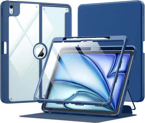 Miniatura 32 de MoKo Funda para iPad Air de 11 pulgadas 7ª/6ª generación M3/M2 2025/2024, iPad Air 5ª/4ª generación de 10.9 pulgadas 2022/2020 con soporte