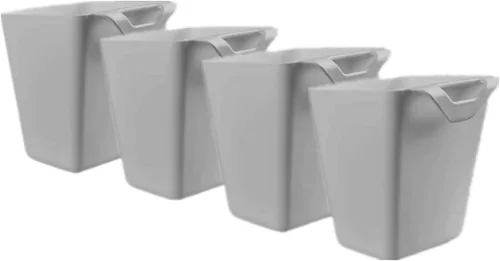 Miniatura 3 de Rikyo Paquete de 4 portavasos colgantes, cesta de almacenamiento de carrito, accesorios para carrito rodante, 4.75 x 4 pulgadas, contenedores