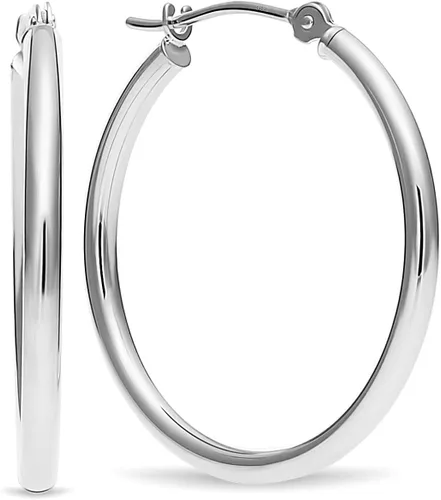 Miniatura 6 de Aretes de aro de oro de 14 quilates, 1 pulgada de diámetro, Metal