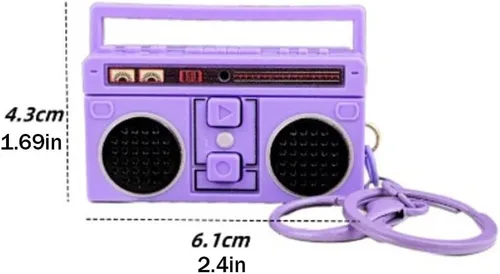 Miniatura 9 de Mini llavero grabador de cinta acrílica de los años 90, llavero de cinta retro para parejas, regalo para parejas, radio y televisión, llave