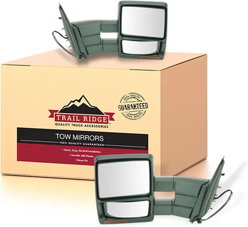 Miniatura 47 de Trail Ridge Juego de espejos de remolque de 2 piezas para el lado del conductor y del pasajero compatible con Ford F-150 FO1320479 FO1321479